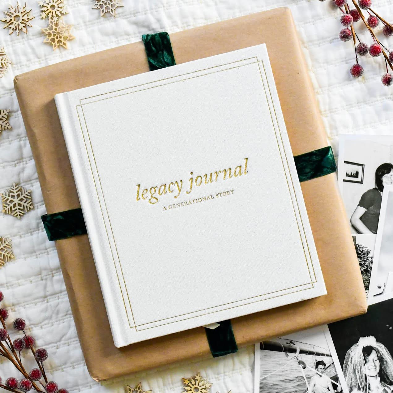 DUNCAN & STONE PAPER CO. Grandparents Legacy Journal - Legacy Book For Parents & Grandparents - Keepsake Grandparents Book - Gifts For Grandparents (Ivory, 85 Pages)