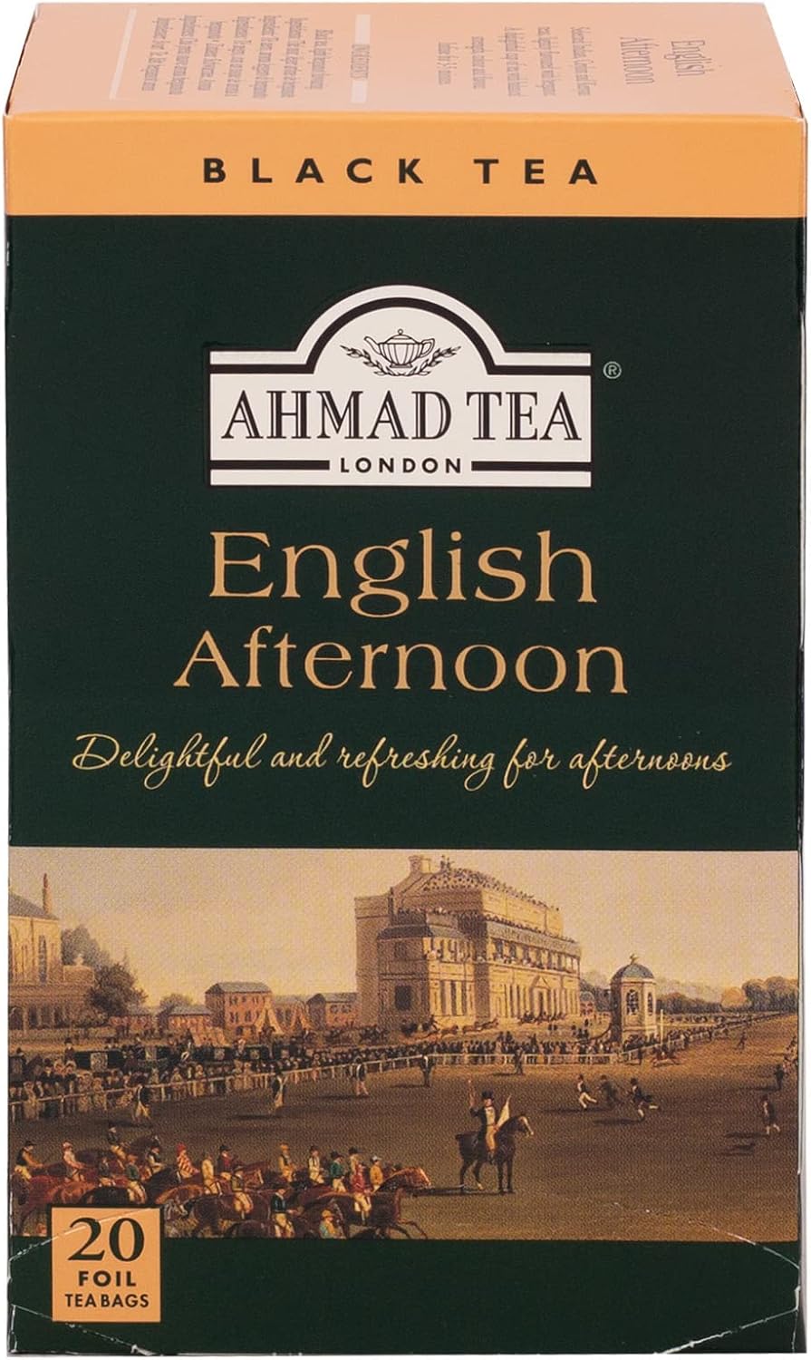 Ahmad Tea Black Tea, English Afternoon Teabags, 20 ct (Pack of 6) - Caffeinated & Sugar-Free