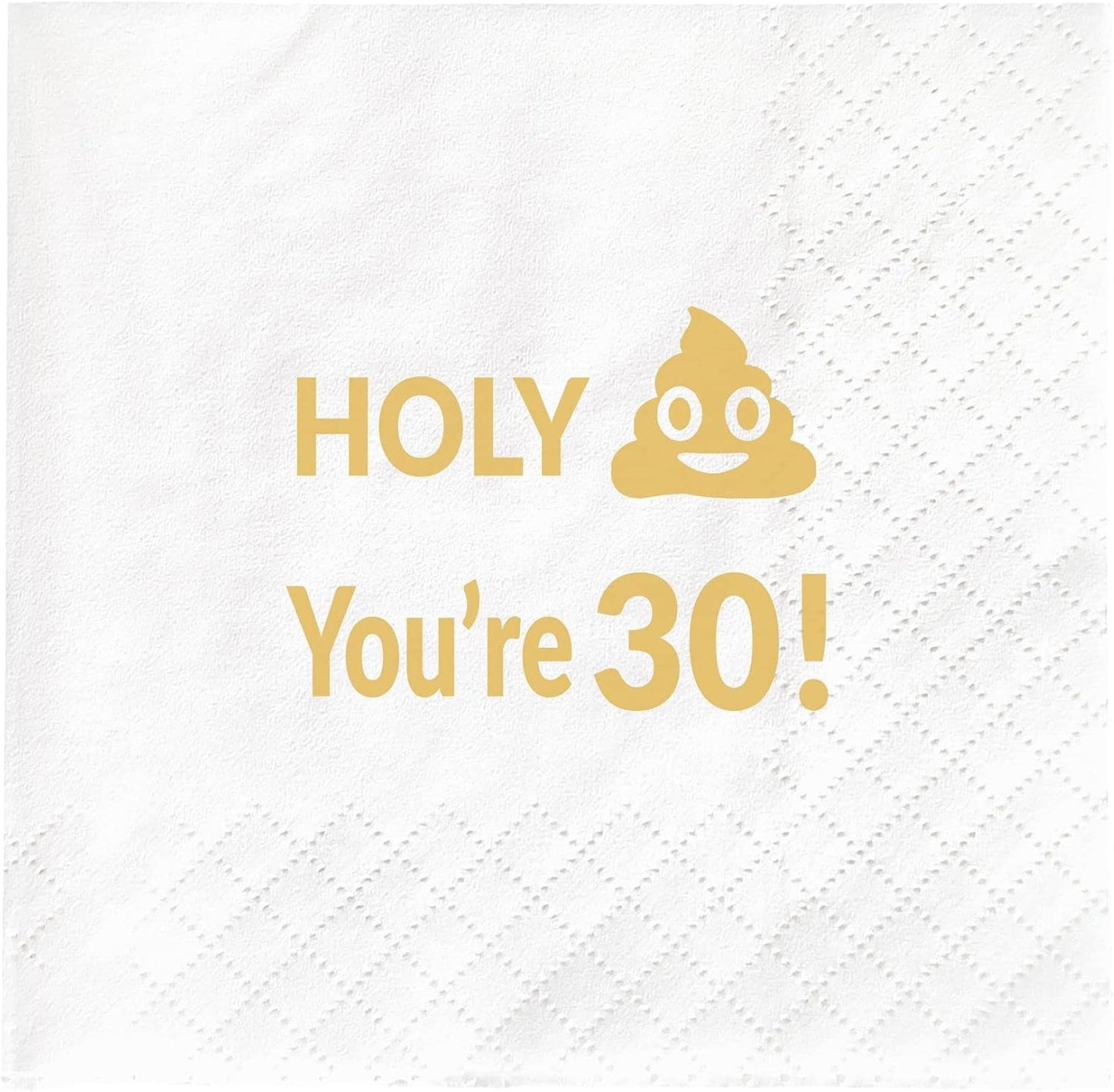 Joyiou 50 Pcs 30th Birthday Napkins, Holy You’re 30 Cocktail Luncheon Napkins for Thirty Birthday Party Decorations Favors Gifts for Men Women, 30 Years Old Table Decor Supplies, 2Ply 4.5x4.5 inches