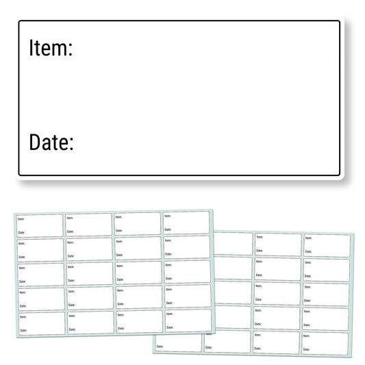 1500 Pack, 2" x 1", Removable Food Storage Freezer Date Labels Stickers