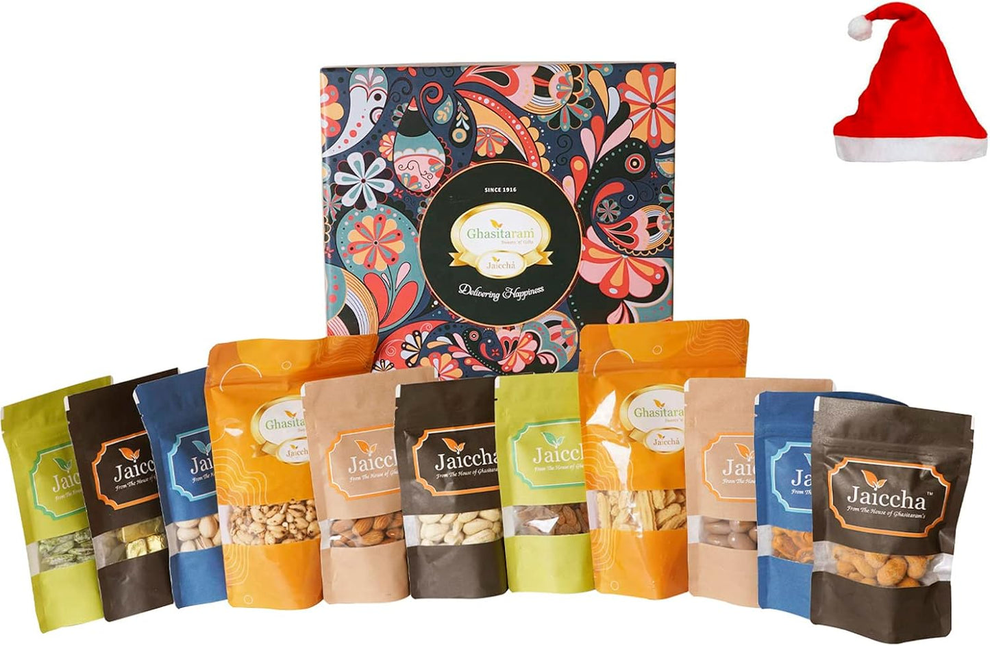 Jaiccha Ghasitaram Christmas Gifts Big Hamper Box of 11 Pouches