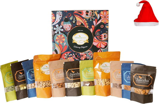 Jaiccha Ghasitaram Christmas Gifts Big Hamper Box of 11 Pouches