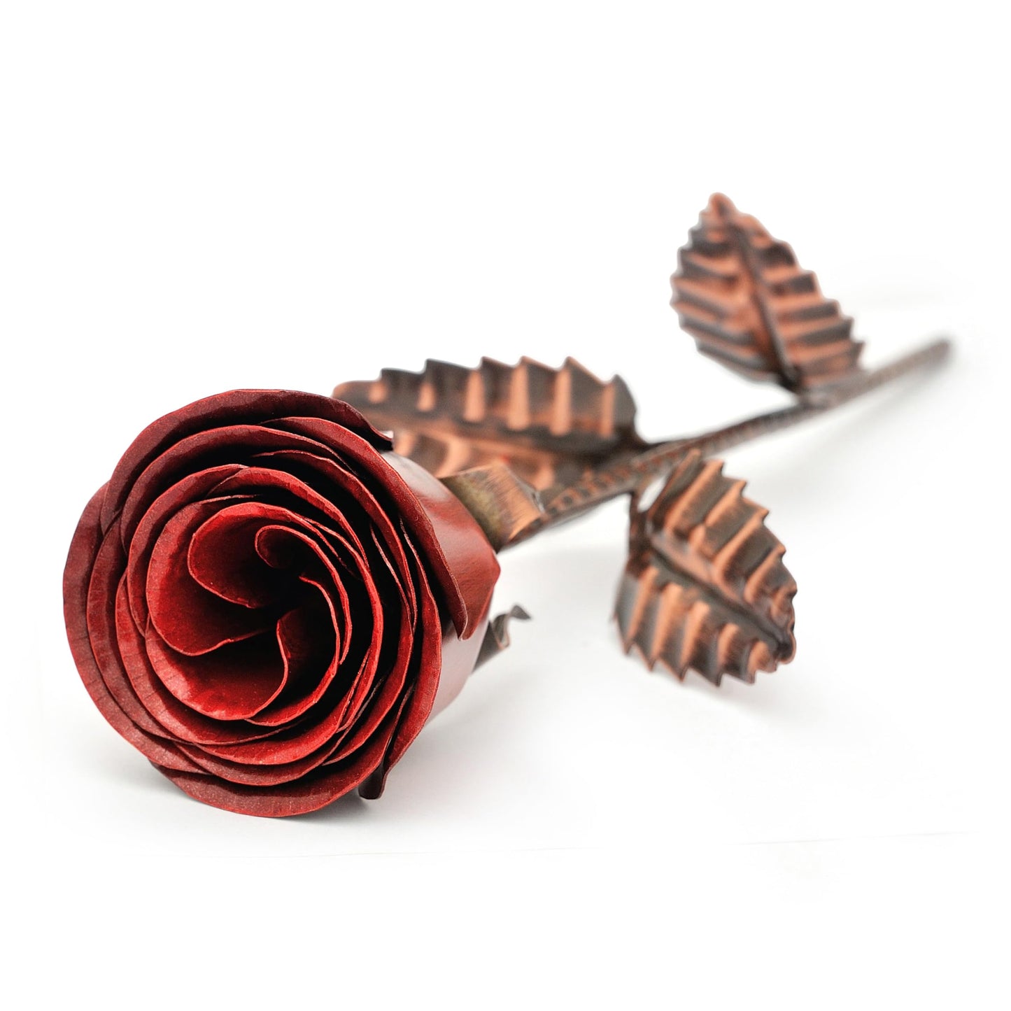 COPPER AGE Bronze Anniversary Rose with Stand – 8th & 19th Anniversary for Women - Eternal Metal Flower - Gift for Wife, Bronze Gift for Wife, Metal Rose Decor