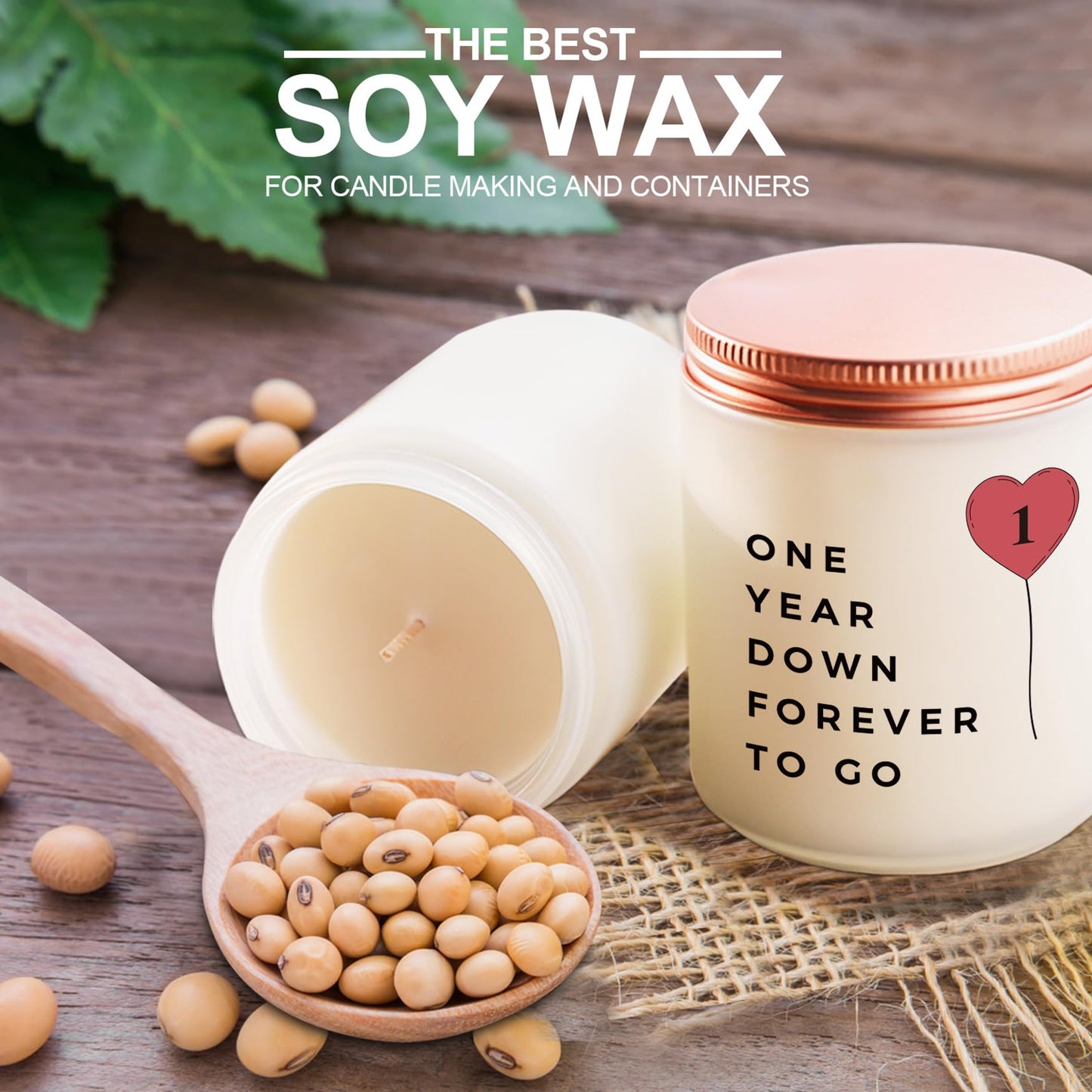 One Year, 1st, 1 Year, First Anniversary Candle Gifts for Him Her Couple- Best Happy Paper Anniversary Girlfriend Boyfriend Wife Husband Romantic Gift