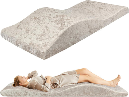 Lash Bed Foam Topper, Massage Table Memory Foam Mattress Topper, Ergonomic Curved Lash Bed Cushion for Beauty Salon