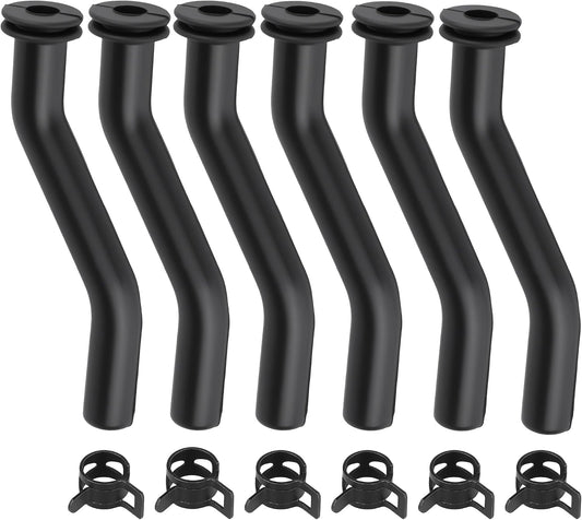 6-Pack Fuel Pump Vacuum Hose Kit, 596163 Rubber Vacuum Hose Compatible with Briggs & Stratton 596163 593998, Vacuum Hose 596163 for John Deere D140 E100 Riding Mower Maintenance and Smooth Run.
