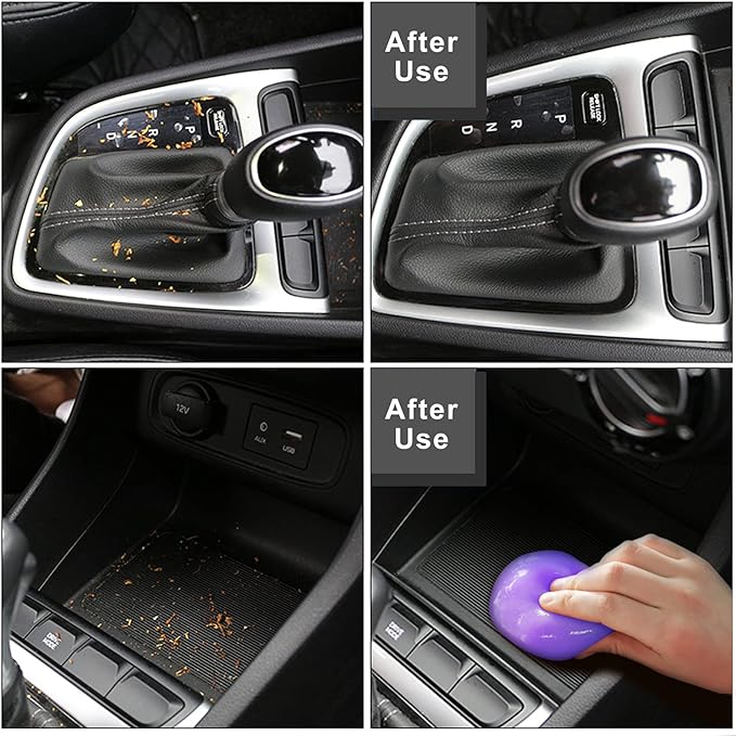 TICARVE 2Pack Cleaning Gel for Car Putty Car Vent Cleaner Cleaning Putty Gel Auto Tools Car Interior Cleaner Dust Mud for Cars and Keyboard Cleaner Slime Purple (320g/11.2oz)