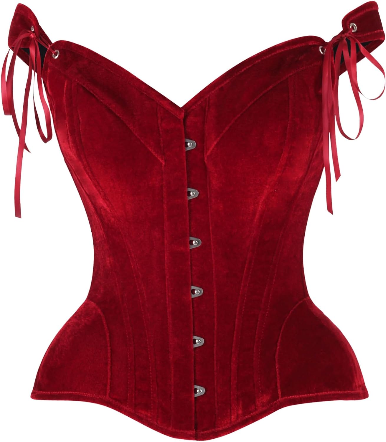 Daisy corsets Women's Daisy Corsets Top Drawer Dark Velvet Steel Boned Corset W/Straps