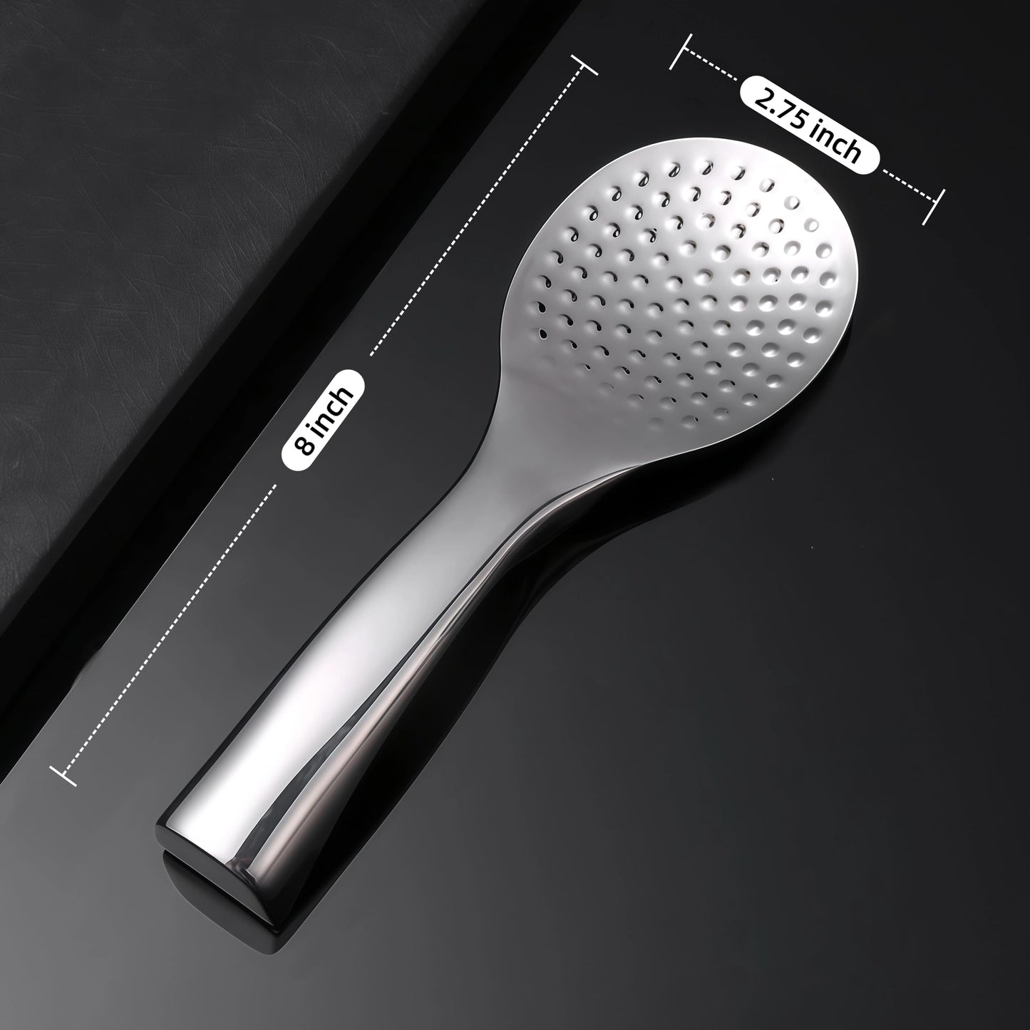 18/8 Stainless Steel Rice Paddle, Non-Stick Rice Spoon, Mirror Finish, Stand-Up Design, Serving Spoon for Kitchen- 7.9-inch Long