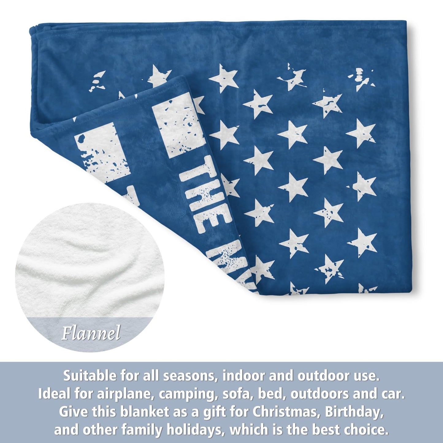 musaecoin Birthday Gifts for Brother- Flag Blanket with The Man The Myth The Legend- Brother Gifts from Sister Bro, Cool Graduate for Bro, Soft Blanket Throw for Bed Sofa Car, 60”×50”