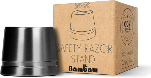 Bambaw Black Safety Razor Stand | Razor Holder for Men | Shaver Holder Stand does not fit all Safety Razors | Double Edge Safety Razor Stand | Safety Razor Holder Stand | Single Razor Stand