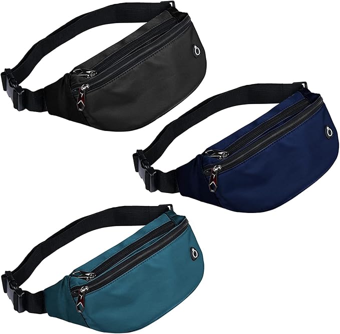 Fanny Packs for Men and Women, Waterproof Sports Waist Pack Bag for Travel Hiking Running Hands-free
