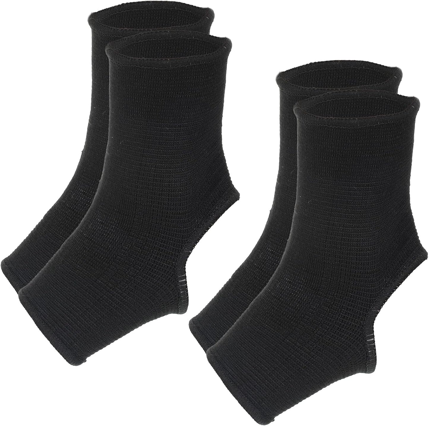 2 Pair Muay Thai Ankle Support Compression Ankle Sleeve Boxing Foot Braces, Breathable Foot Wraps Support for Men Women Kickboxing Martial Arts Gym Running Sports