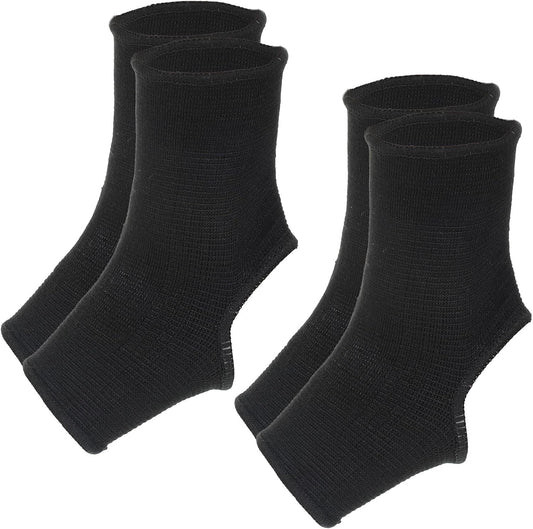 2 Pair Muay Thai Ankle Support Compression Ankle Sleeve Boxing Foot Braces, Breathable Foot Wraps Support for Men Women Kickboxing Martial Arts Gym Running Sports