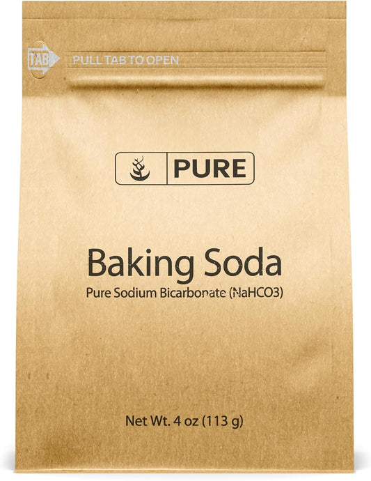 Pure Original Ingredients Sodium Bicarbonate (Baking Soda) (4 oz) Always Pure, No Fillers Or Additives, Eco-Friendly Packaging