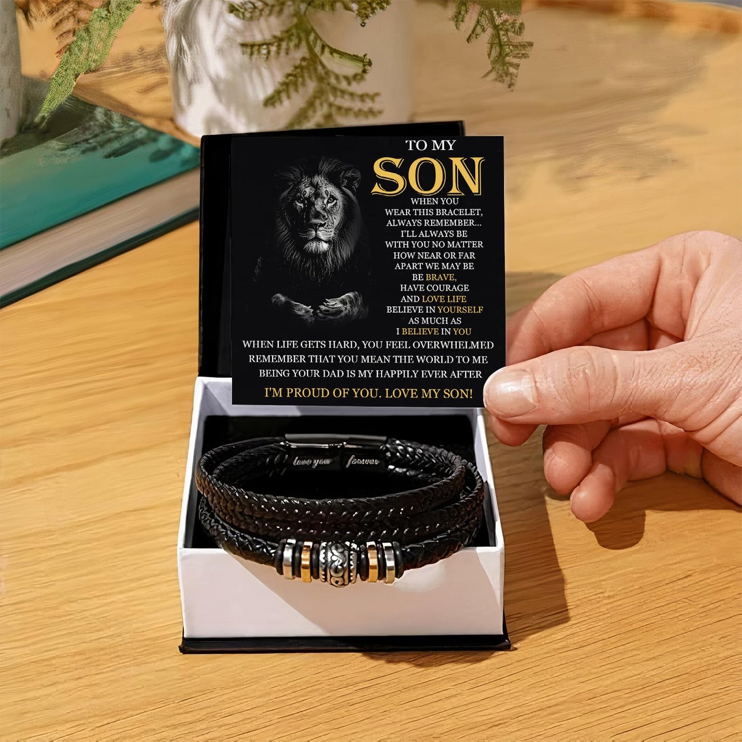 To My Son Bracelet for Son from Mom ad Dad, Stainless Steel Engraved Love You Forever Jewelry, Love You Forever Bracelets Comes With Message Card And Gifts Box
