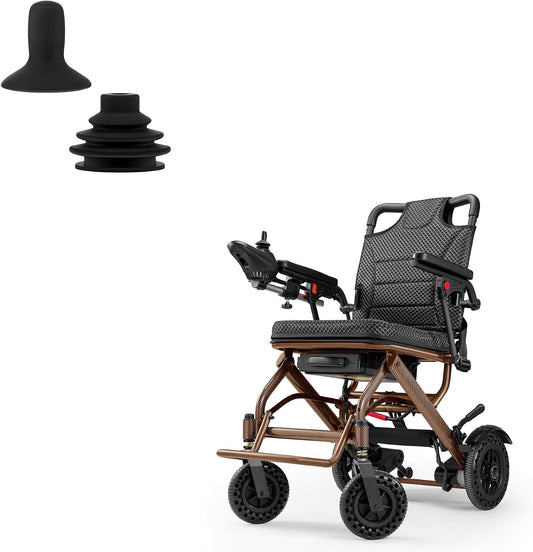 Electric Wheelchair Button Cover Accessory, Power Wheelchair Button Cover and Joystick Gaiter, Quick Assembly, Universal Power Wheelchair Controller Knob Button Cover, Black