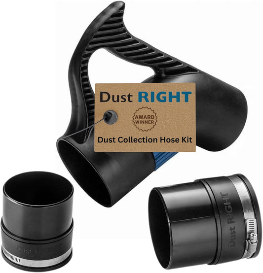 Dust Right Dust Collector Accessories Kit Includes Quick Change Floor Sweep, Quick Change Handle, Extension Wand, & Removable Grate - Dust Collection & Air Filtration (Quick-Change Tool Set)