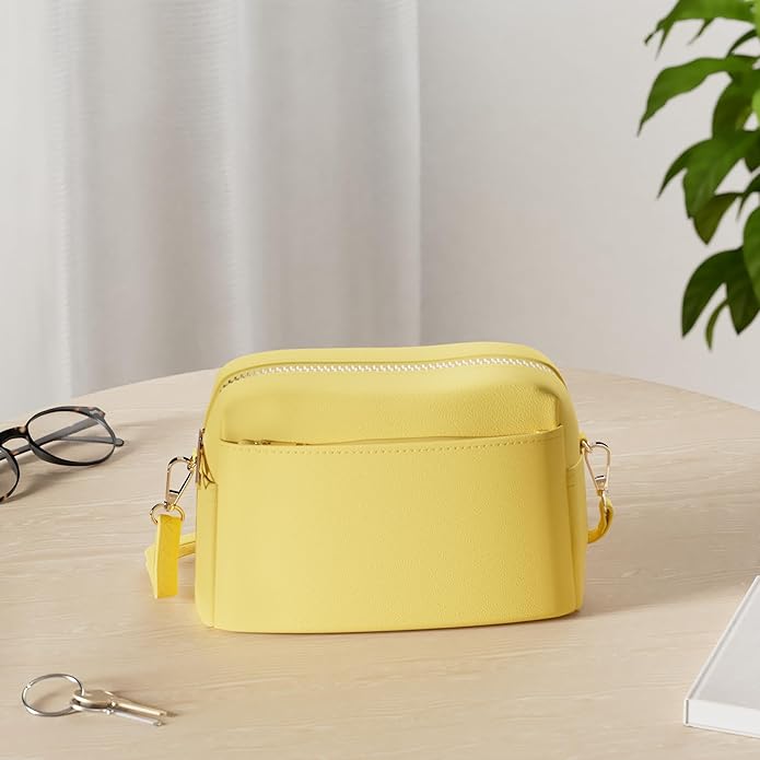 FashionPuzzle Triple Zip Small Crossbody Bag
