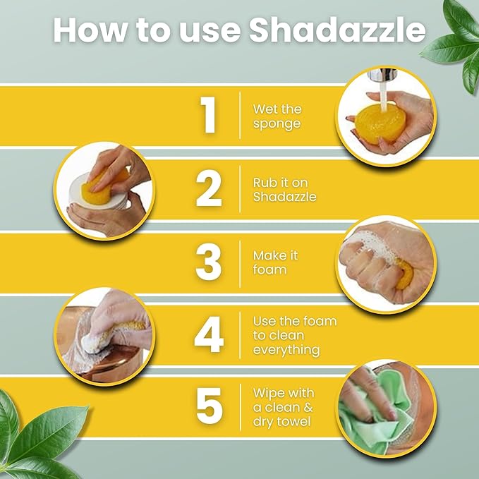 Shadazzle Natural All Purpose Cleaner and Polish – Eco friendly Multi-purpose Cleaning Product (2 Packs, Lemon)