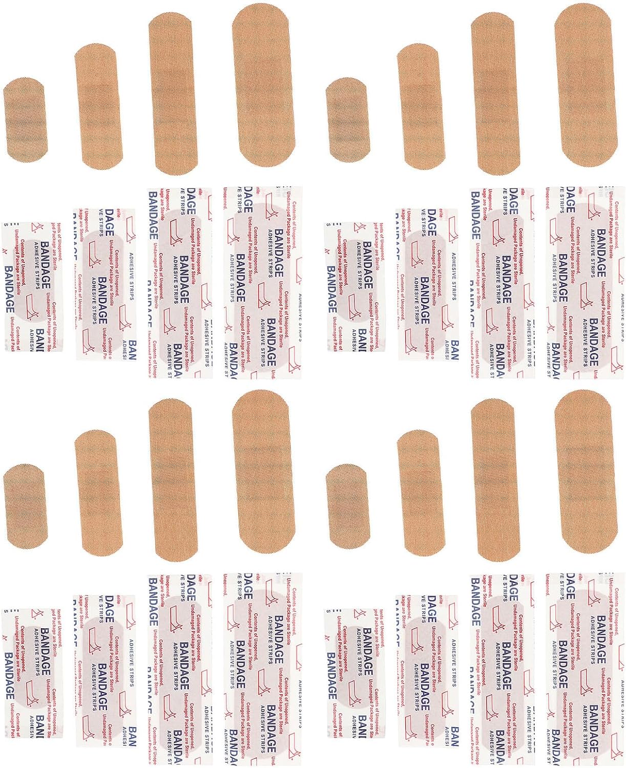 DECHOUS 100pcs Waterproof Elastic Knuckle Bandages Breathable Fabric Adhesive Bandages Flexible Finger Wraps for Outdoor Sports and First Aid