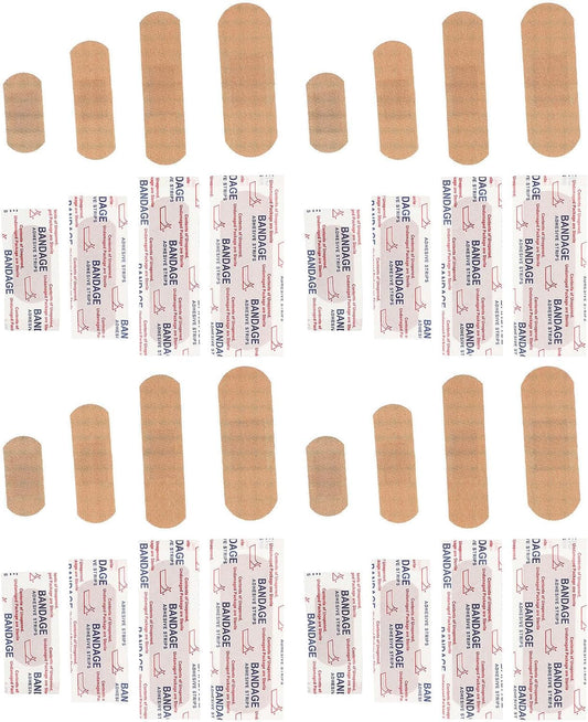 DECHOUS 100pcs Waterproof Elastic Knuckle Bandages Breathable Fabric Adhesive Bandages Flexible Finger Wraps for Outdoor Sports and First Aid