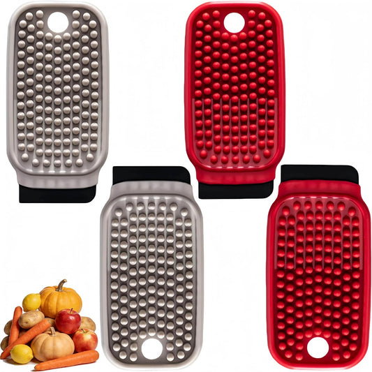 Potato Scrubber Brush 4 Pack Vegetable Brushes Multi-Functional Vegetable and Fruit Brush with Silicone Soft Bristles Double-Sided Vegetable Scrubber Brush for Food