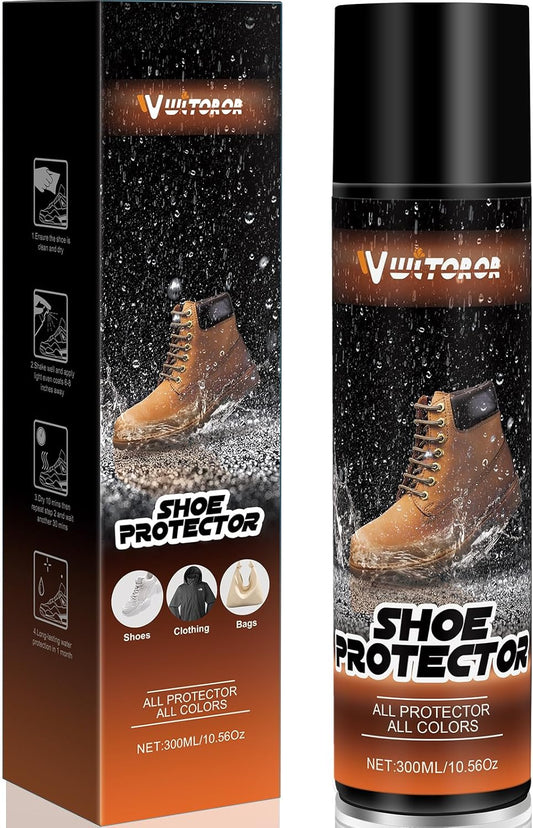 WITOROR Shoe Protector Spray, 10.56 Oz, Rain & Stain Waterproof Nano Protection for Sneaker, Leather, Nubuck, Suede & Canvas
