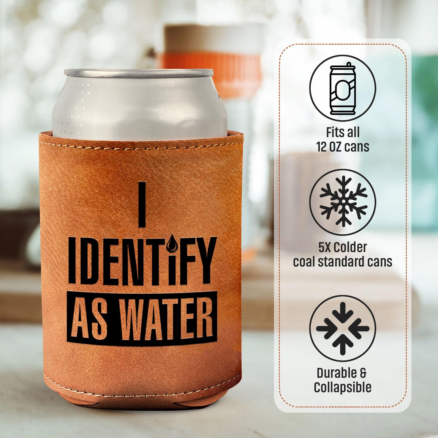 Gifts for Dad from Daughter, Son for Fathers Day - Dad Gifts, Men Gifts - Birthday Gifts for Men, Dad Birthday Gift, Birthday Gifts for Dad - Retirement Gifts for men, Leather Can Cooler for Mens 12Oz