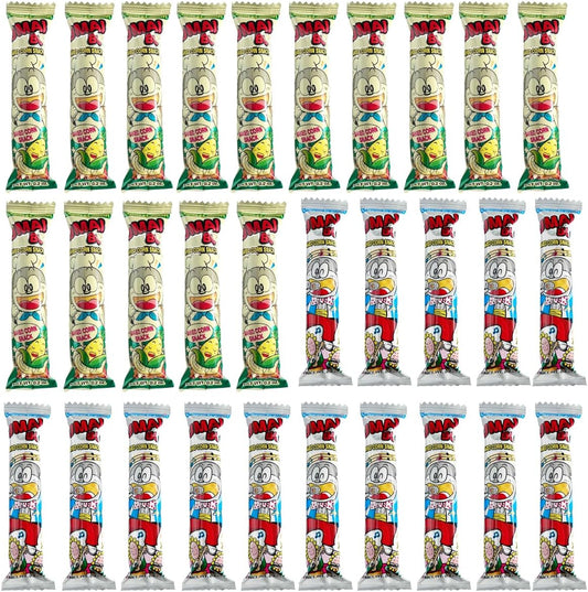 Japanese Snacks Variety Pack, Corn and Cheese Flavor, Corn Puffed Dagashi Mix, 30 Sticks