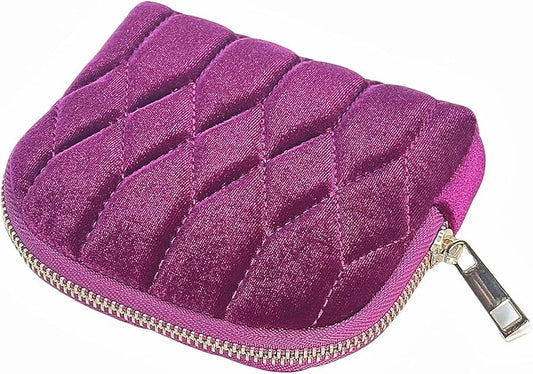 Small Travel Jewelry Case - Jewelry Travel Organizer Bag with for Bracelets, Necklaces, Bangles, Jewelry Organizer Storage Bag Gift for Women Girls,5.1x4.72x1.18 IN- RJB001-Purple