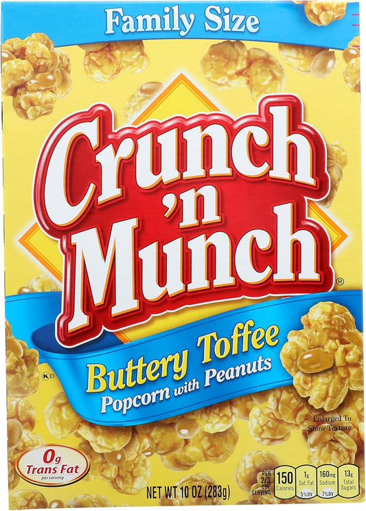 Crunch 'n Munch Family Size Buttery Toffee Popcorn with Peanuts