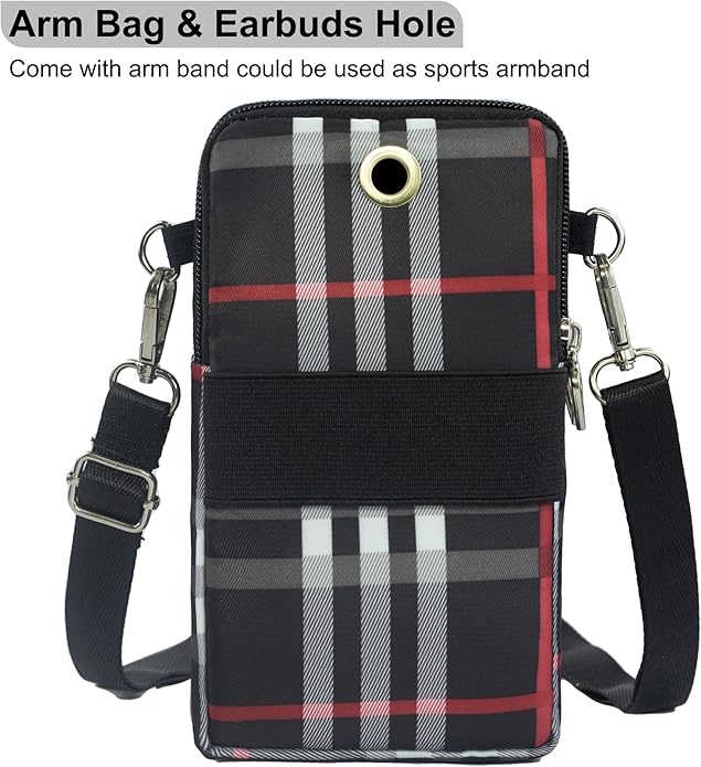 JANKS Small Crossbody Bag for Women - Mini Phone Purses with Crossbody Strap and Wallet - Nylon Arm Bag