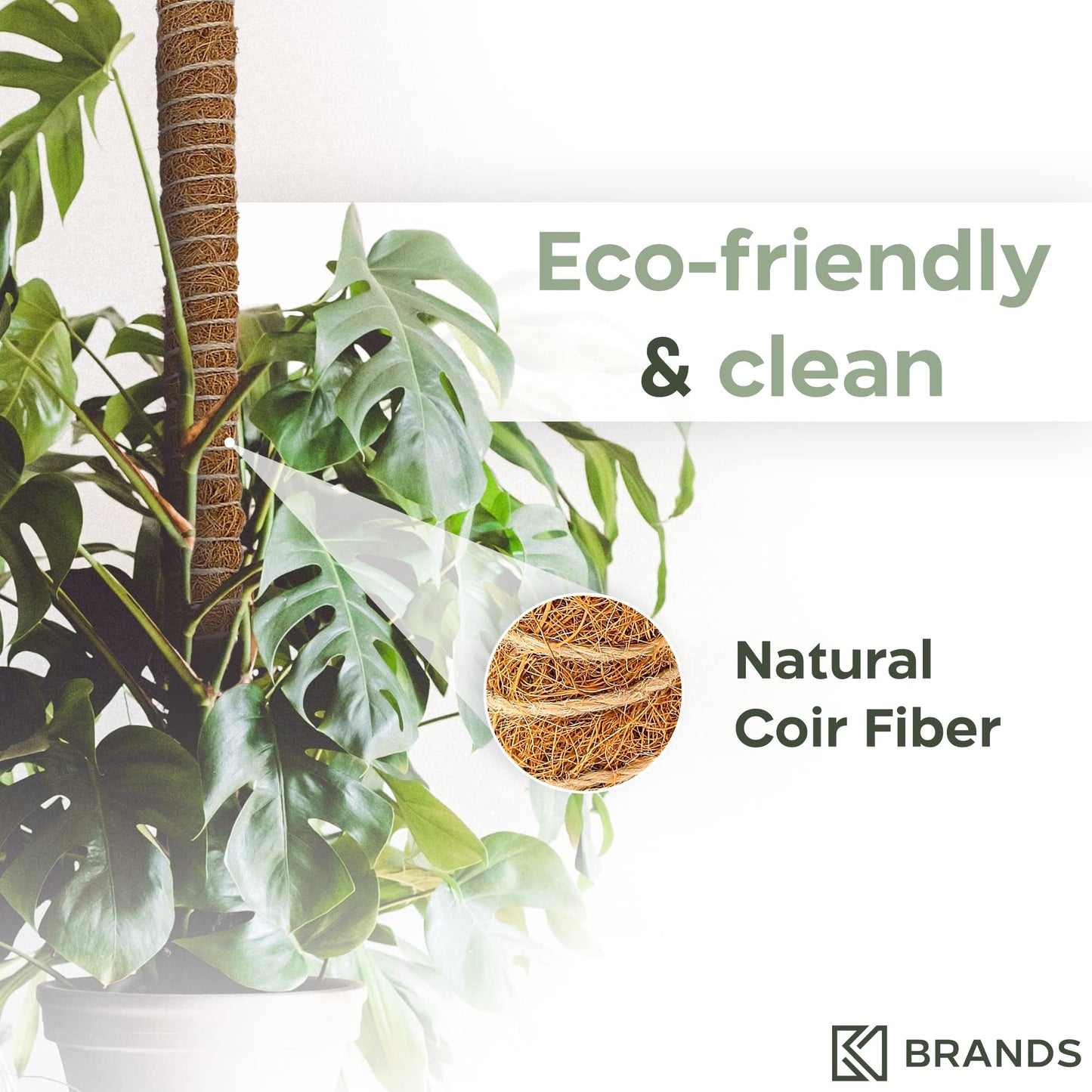 63'' Bendable Moss Pole Monstera Plant Support for Large Climbing Indoor Plants - Stakes for Potted Climbers - Tall Sticks Indoor Trellis for Houseplants - Accessories for Monstera Pot