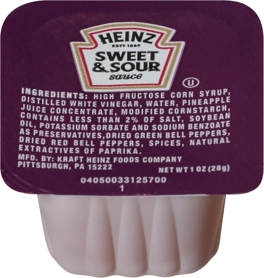 Heinz Sweet & Sour Sauce, Single Serve, 1 oz. Dunk Cup, Pack of 100