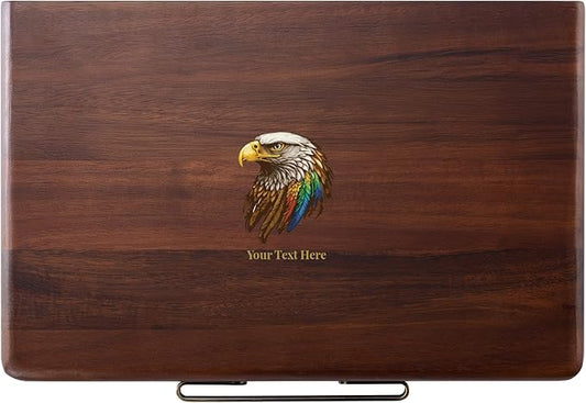 Shanik Wooden Large Watch Box for Men - Personalized Storage with 5 Slots for Watches - Organizer Box for Personal Stuff with Print Design