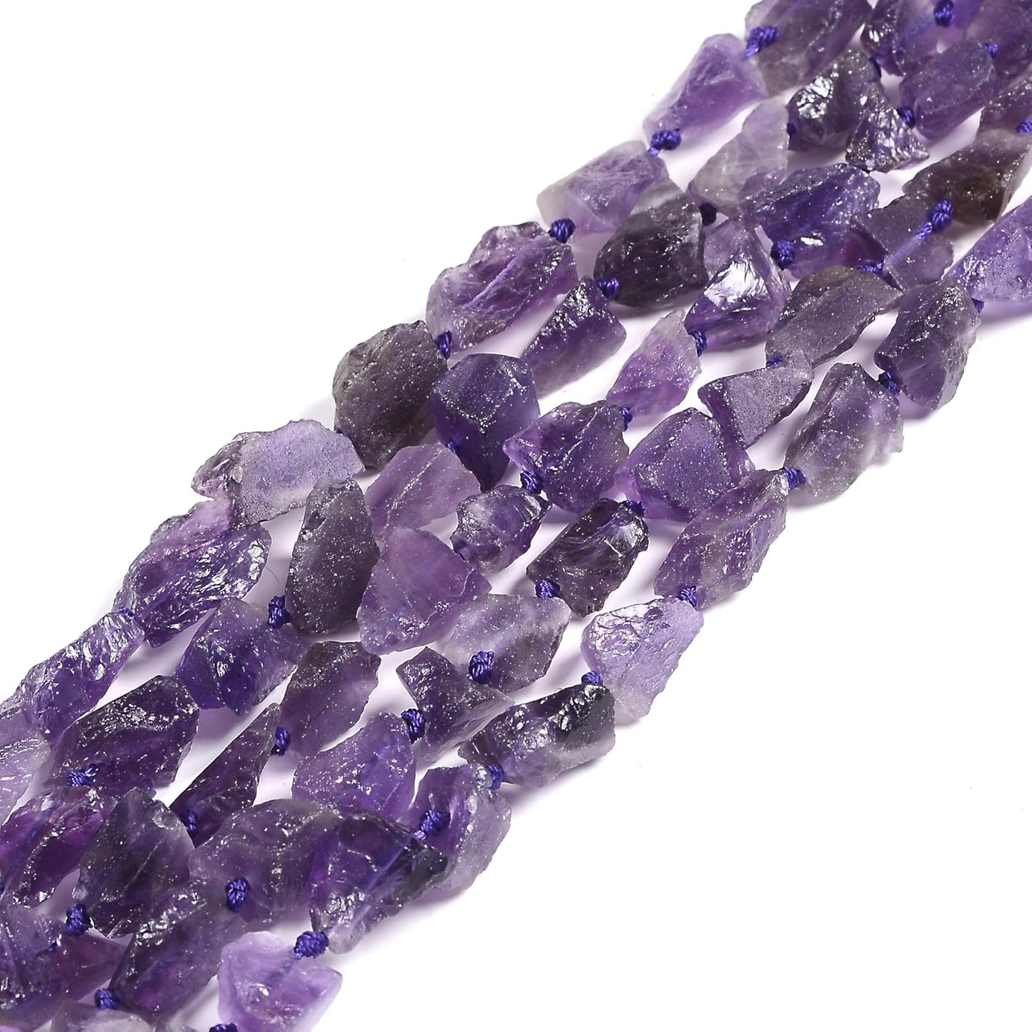Amethyst Rough Nugget Chunk Beads – Raw Crystal Chunks for Jewelry Making, Healing Stones, and Spiritual Crafts 16inch