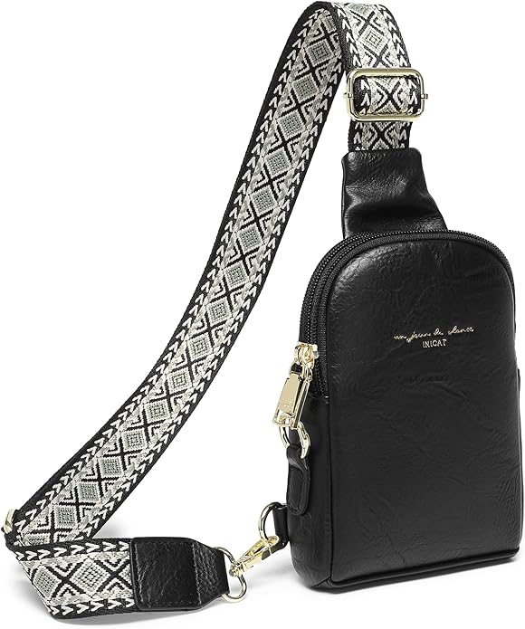 INICAT Small Sling Bag for Women Everyday & Travel Crossbody Bags Lightweight Cross Body Purses Vegan Leather
