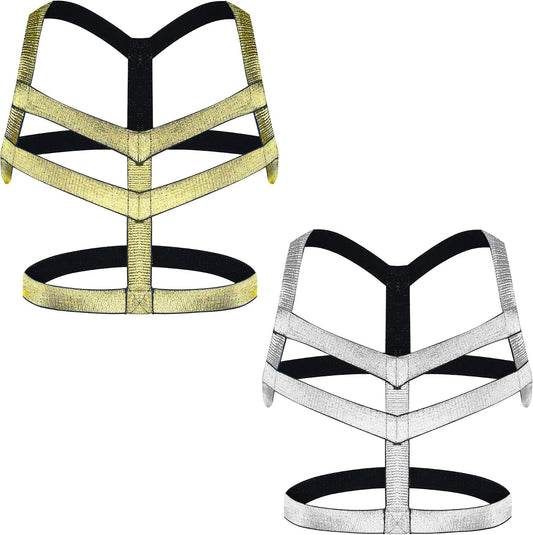 Mens Harness Belt Body Chest Elastic Halter Nylon Shoulder Strap Club Wear Costume