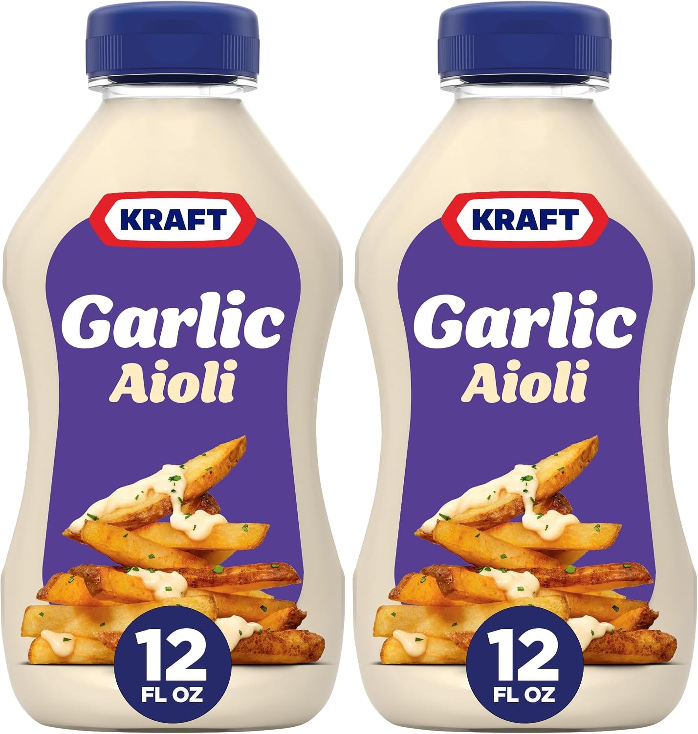 Kraft Mayo Garlic Aioli Bottle,12 oz (Pack of 2)