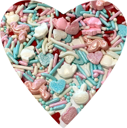 COOL MOM SPRINKLES Mad Tea Party Sprinkles (4 oz.) – Alice Themed Sprinkles for Decorating Birthday Cakes, Cupcakes, Cookies & Desserts – Mixed in the USA/Gluten-Free