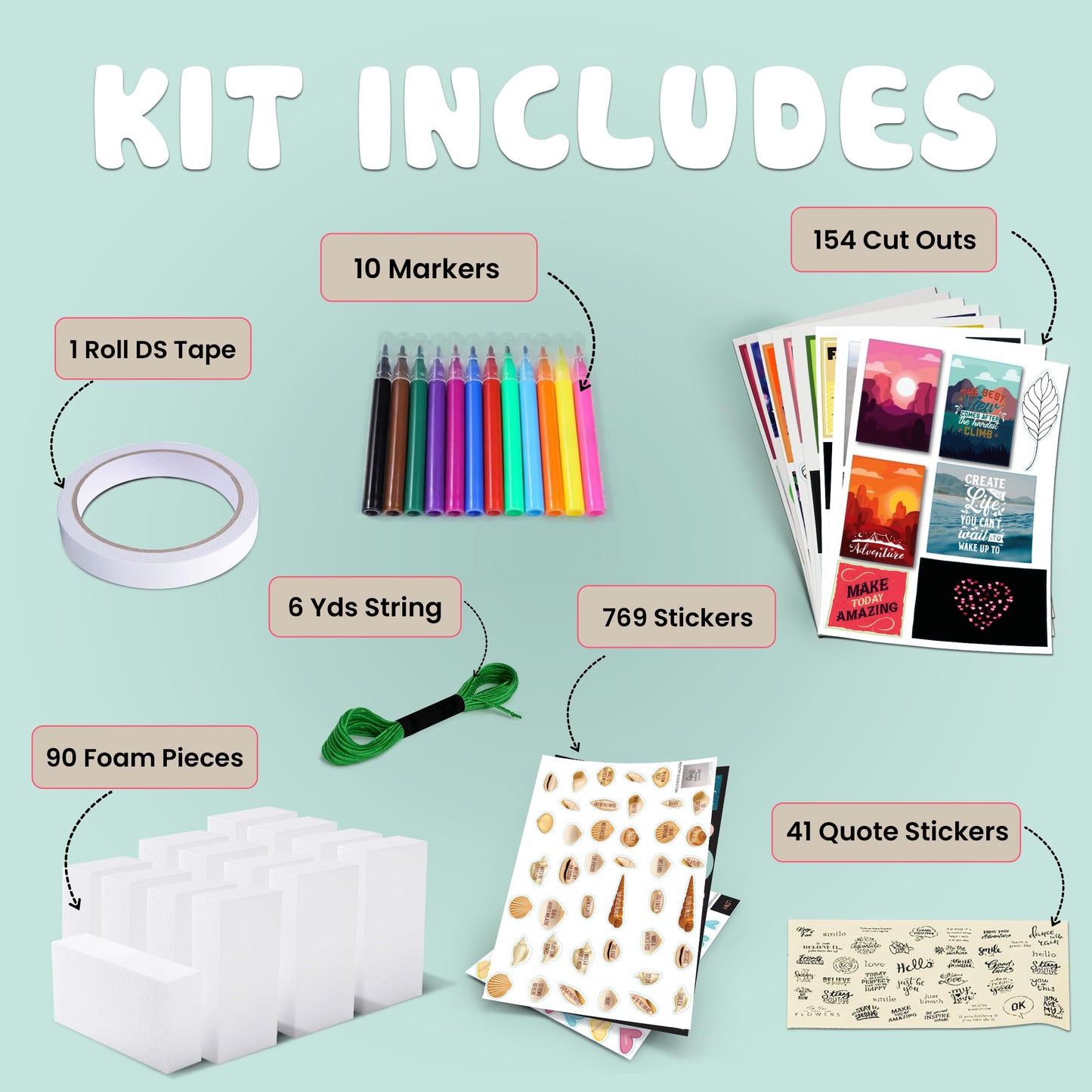 Hapinest DIY Wall Collage Kit for Tween and Teen Girls, Gifts for Ages 10 11 12 13 14 Years Old and Up Cute Trendy Bedroom Room Décor