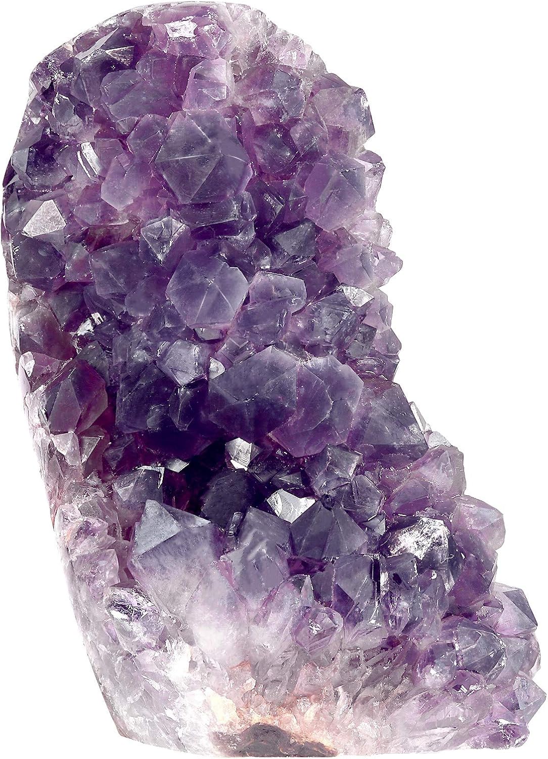SUNYIK Natural Amethyst Quartz Crystal Cluster,Druzy Geode Specimen Gemstone Sculpture Sphere(1.3-1.5Ibs)