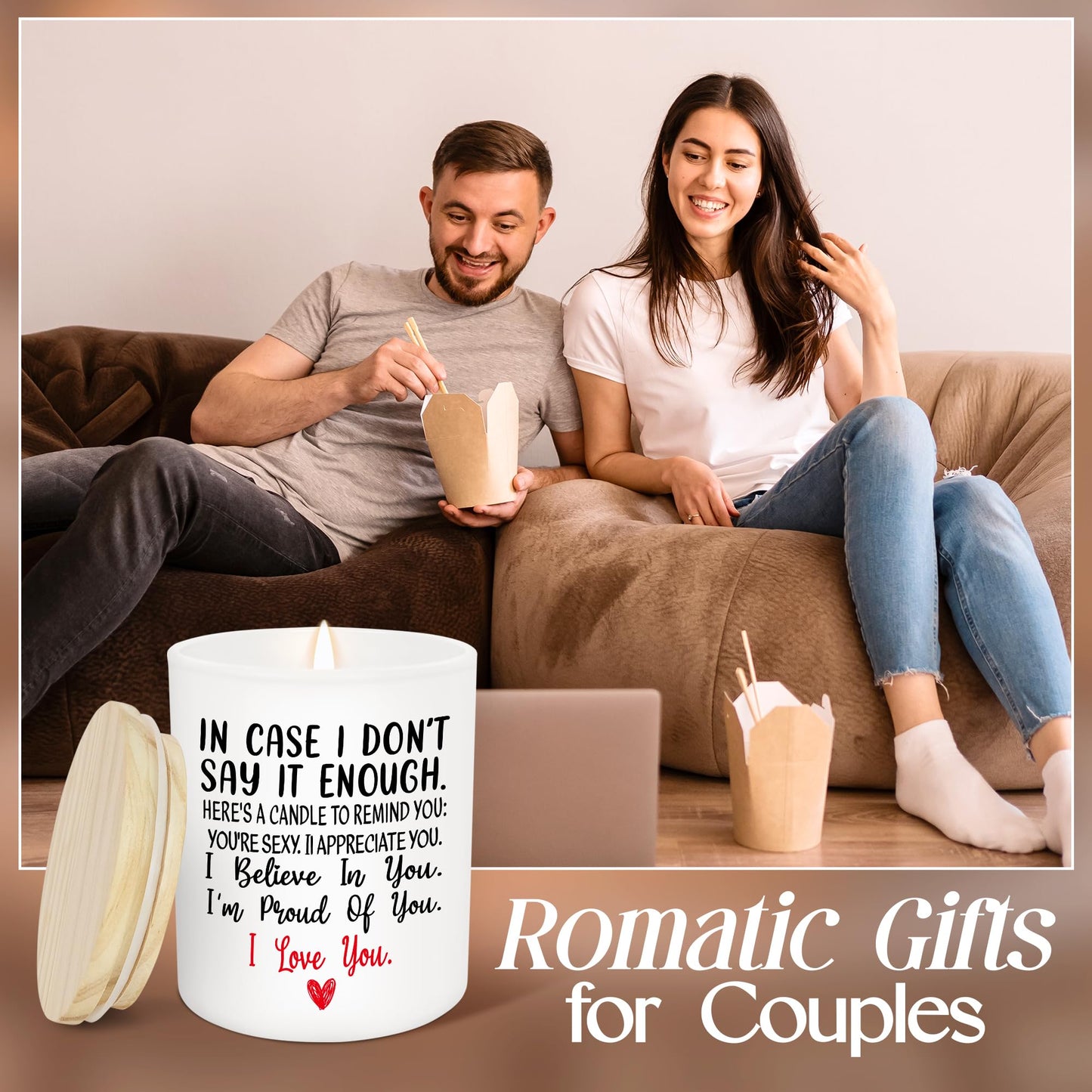 TEEZWONDER Gifts for Her Wife Women Girlfriend - Long Lasting Vanilla Lavender Candle 10 oz - Engagement Gifts for Her, Romantic Candles for Anniversary Wedding Gift, Husband Birthday Gift for Him