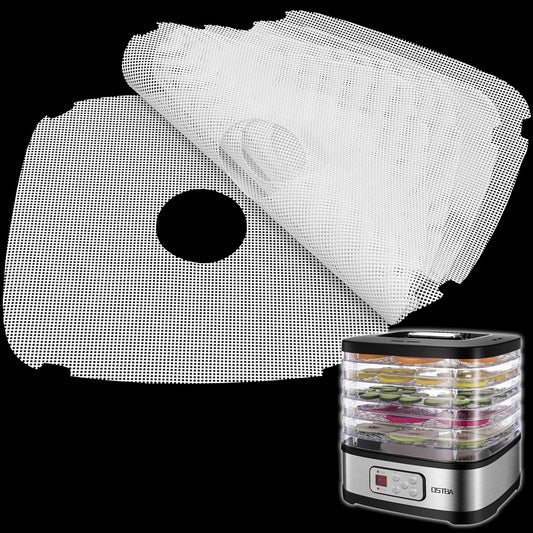 GUCUJI Silicone Dehydrator Sheets for OSTBA Food Dehydrator, Non-Stick BPA Free, Pack of 5 (Premium Reusable Food Dehydrator Mesh Mats)