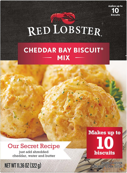 Red Lobster Cheddar Bay Biscuit Mix, Garlic Herb Seasoning Included, Cheddar Biscuit Mix, 11.36 Oz Box