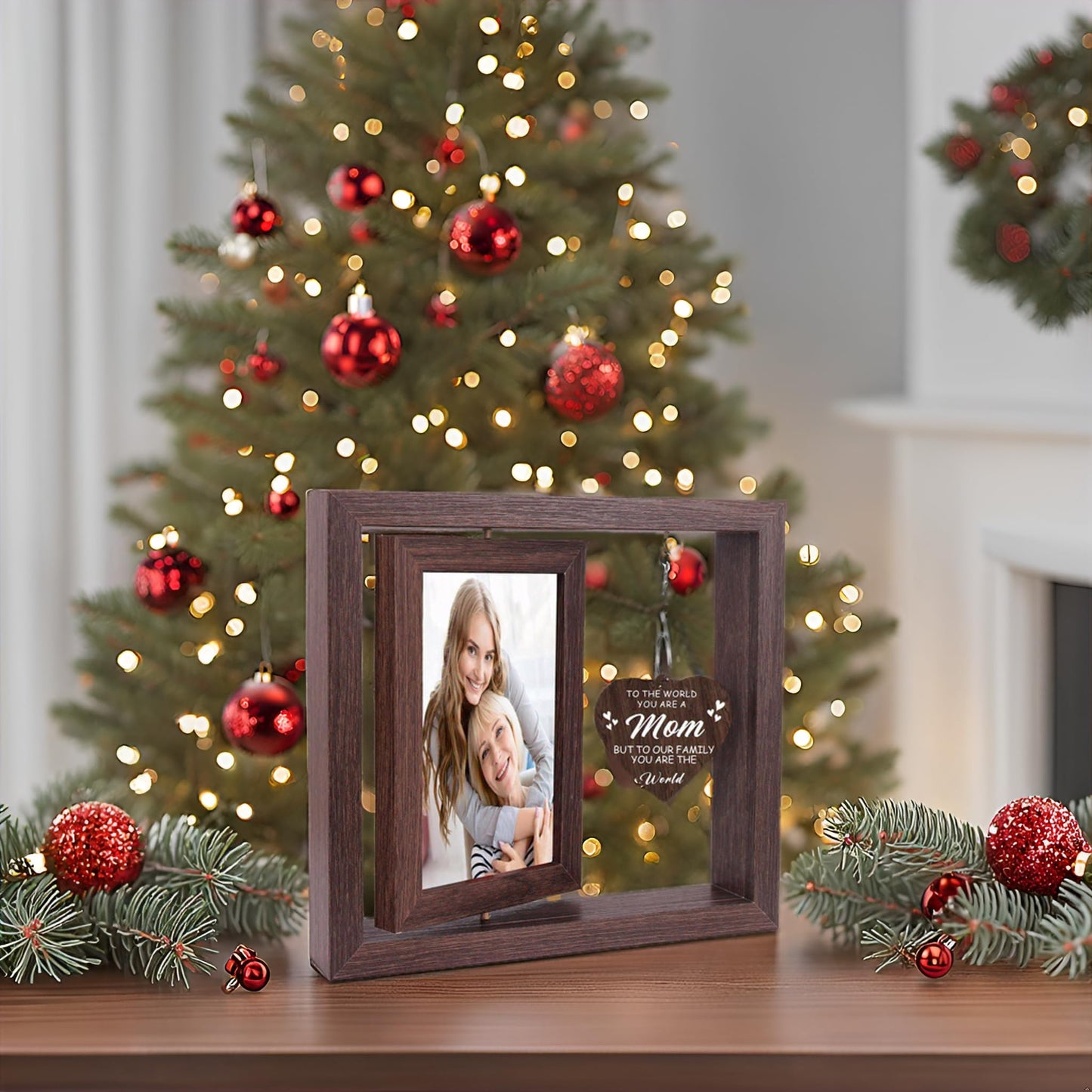Boiveco Mothers Day Gifts for Mom from Daughter Son, New Moms and First Time Mom Gift for Mother Wife Birthday Christmas Mothers Day Picture Frame Display Two 4x6 Photos