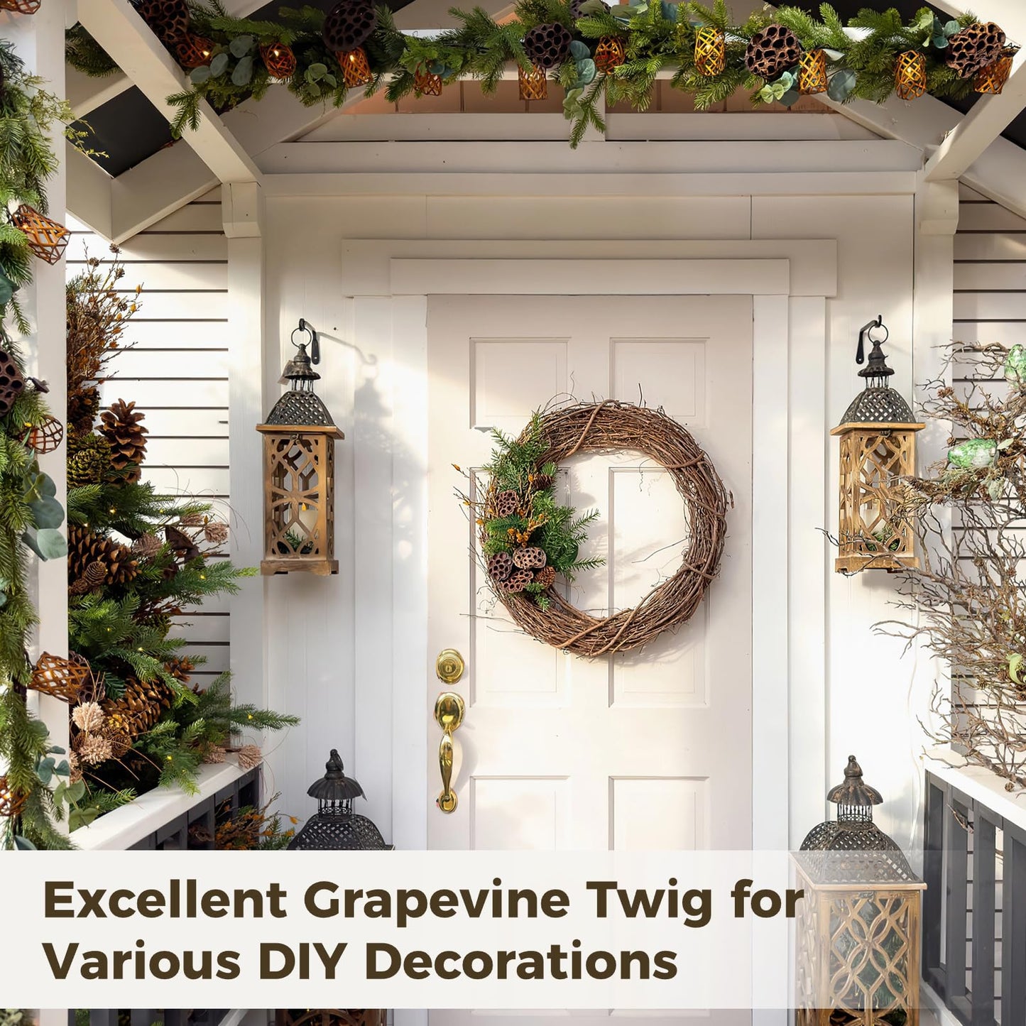 3 PCS Grapevine Garland - DIY Crafts Natural Grapevine Twig Vines, 15 Feet Vines Garland Wreaths for Wedding House Holiday Door Vase Wall Decor