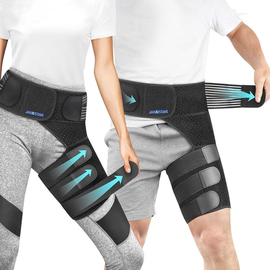 Sciatica Pain Relief Devices, Hip Brace for Women Men, Thigh, Groin, Hamstring Compression Sleeve