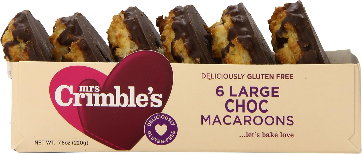 Mrs. Crimbles Chocolate Macaroons, Large, 7.8 Ounce (Pack of 12)